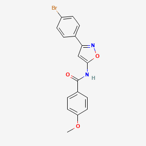 molecular formula C17H13BrN2O3 B11347365 N-[3-(4-bromophenyl)-1,2-oxazol-5-yl]-4-methoxybenzamide 