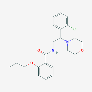 molecular formula C22H27ClN2O3 B11347815 N-[2-(2-chlorophenyl)-2-(morpholin-4-yl)ethyl]-2-propoxybenzamide 