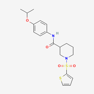 molecular formula C19H24N2O4S2 B11347860 N-[4-(propan-2-yloxy)phenyl]-1-(thiophen-2-ylsulfonyl)piperidine-3-carboxamide 