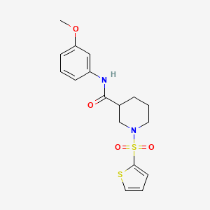 molecular formula C17H20N2O4S2 B11348217 N-(3-methoxyphenyl)-1-(thiophen-2-ylsulfonyl)piperidine-3-carboxamide 