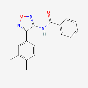 molecular formula C17H15N3O2 B11348226 N-[4-(3,4-dimethylphenyl)-1,2,5-oxadiazol-3-yl]benzamide 
