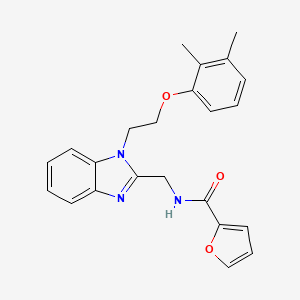 molecular formula C23H23N3O3 B11348239 N-({1-[2-(2,3-dimethylphenoxy)ethyl]-1H-benzimidazol-2-yl}methyl)furan-2-carboxamide 