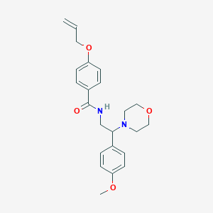 molecular formula C23H28N2O4 B11349815 N-[2-(4-methoxyphenyl)-2-(morpholin-4-yl)ethyl]-4-(prop-2-en-1-yloxy)benzamide 