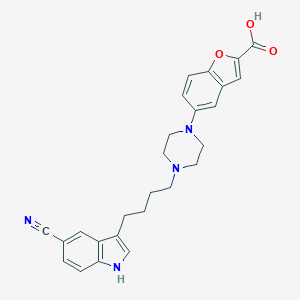 5-(4-(4-(5-Cyano-1H-indol-3-yl)butyl)piperazin-1-yl)benzofuran-2-carboxylic acid