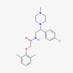 molecular formula C23H30ClN3O2 B11350662 N-[2-(4-chlorophenyl)-2-(4-methylpiperazin-1-yl)ethyl]-2-(2,6-dimethylphenoxy)acetamide 