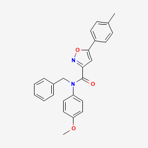 molecular formula C25H22N2O3 B11350665 N-benzyl-N-(4-methoxyphenyl)-5-(4-methylphenyl)-1,2-oxazole-3-carboxamide 