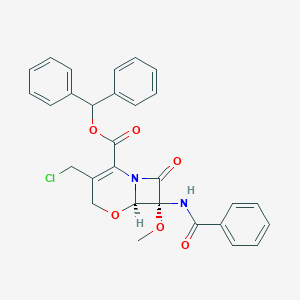 Benzhydryl (6R,7R)-7-benzamido-3-(chloromethyl)-7-methoxy-8-oxo-5-oxa-1-azabicyclo[4.2.0]oct-2-ene-2-carboxylate