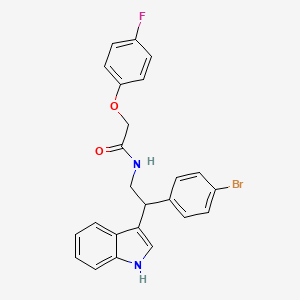 molecular formula C24H20BrFN2O2 B11350932 N-[2-(4-bromophenyl)-2-(1H-indol-3-yl)ethyl]-2-(4-fluorophenoxy)acetamide 