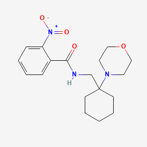 molecular formula C18H25N3O4 B11351081 N-{[1-(morpholin-4-yl)cyclohexyl]methyl}-2-nitrobenzamide 