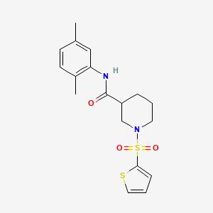molecular formula C18H22N2O3S2 B11351176 N-(2,5-dimethylphenyl)-1-(thiophen-2-ylsulfonyl)piperidine-3-carboxamide 