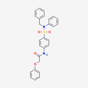 molecular formula C27H24N2O4S B11351287 N-{4-[benzyl(phenyl)sulfamoyl]phenyl}-2-phenoxyacetamide 