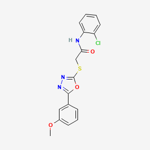 molecular formula C17H14ClN3O3S B11351493 N-(2-chlorophenyl)-2-{[5-(3-methoxyphenyl)-1,3,4-oxadiazol-2-yl]sulfanyl}acetamide 