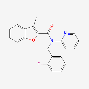molecular formula C22H17FN2O2 B11351496 N-(2-fluorobenzyl)-3-methyl-N-(pyridin-2-yl)-1-benzofuran-2-carboxamide 