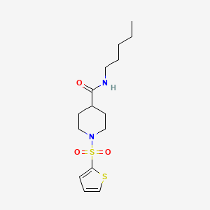 molecular formula C15H24N2O3S2 B11351519 N-pentyl-1-(thiophen-2-ylsulfonyl)piperidine-4-carboxamide 