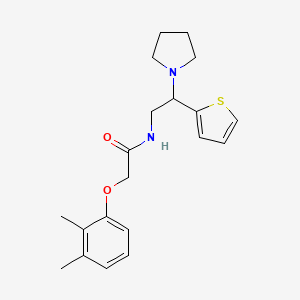 molecular formula C20H26N2O2S B11351622 2-(2,3-dimethylphenoxy)-N-[2-(pyrrolidin-1-yl)-2-(thiophen-2-yl)ethyl]acetamide 