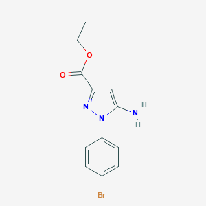 molecular formula C12H12BrN3O2 B113517 Ethyl 5-amino-1-(4-bromophenyl)-1H-pyrazole-3-carboxylate CAS No. 1264042-04-7