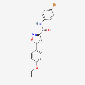 molecular formula C18H15BrN2O3 B11351758 N-(4-bromophenyl)-5-(4-ethoxyphenyl)-1,2-oxazole-3-carboxamide 