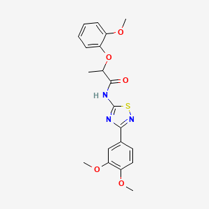 molecular formula C20H21N3O5S B11351791 N-[3-(3,4-dimethoxyphenyl)-1,2,4-thiadiazol-5-yl]-2-(2-methoxyphenoxy)propanamide 