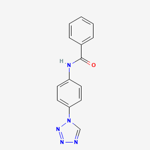 molecular formula C14H11N5O B11351808 N-[4-(1H-tetrazol-1-yl)phenyl]benzamide 