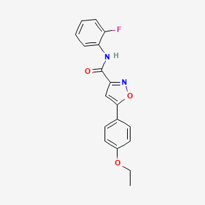 molecular formula C18H15FN2O3 B11351958 5-(4-ethoxyphenyl)-N-(2-fluorophenyl)-1,2-oxazole-3-carboxamide 