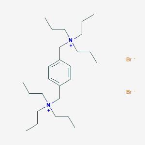 molecular formula C26H50Br2N2 B011352 AMMONIUM, (p-PHENYLENEDIMETHYLENE)BIS(TRIPROPYL-, DIBROMIDE CAS No. 101710-67-2