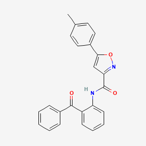 molecular formula C24H18N2O3 B11352001 5-(4-methylphenyl)-N-[2-(phenylcarbonyl)phenyl]-1,2-oxazole-3-carboxamide 