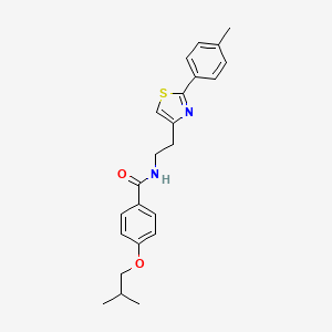 molecular formula C23H26N2O2S B11352126 N-{2-[2-(4-methylphenyl)-1,3-thiazol-4-yl]ethyl}-4-(2-methylpropoxy)benzamide 