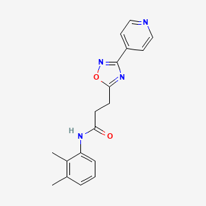 molecular formula C18H18N4O2 B11352189 N-(2,3-dimethylphenyl)-3-[3-(pyridin-4-yl)-1,2,4-oxadiazol-5-yl]propanamide 