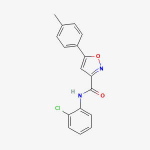 molecular formula C17H13ClN2O2 B11352271 N-(2-chlorophenyl)-5-(4-methylphenyl)-1,2-oxazole-3-carboxamide 