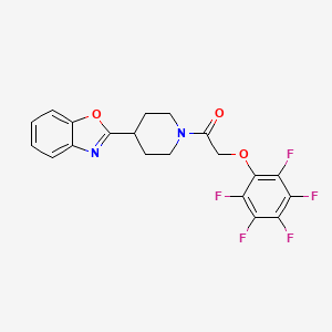 molecular formula C20H15F5N2O3 B11352367 1-[4-(1,3-Benzoxazol-2-yl)piperidin-1-yl]-2-(pentafluorophenoxy)ethanone 
