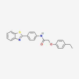 molecular formula C23H20N2O2S B11352488 N-[4-(1,3-benzothiazol-2-yl)phenyl]-2-(4-ethylphenoxy)acetamide 