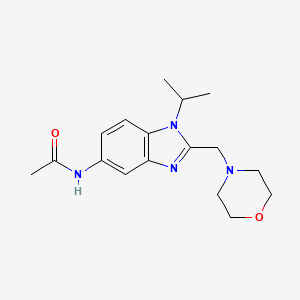 molecular formula C17H24N4O2 B11352866 N-[2-(morpholin-4-ylmethyl)-1-(propan-2-yl)-1H-benzimidazol-5-yl]acetamide 