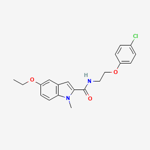 molecular formula C20H21ClN2O3 B11352868 N-[2-(4-chlorophenoxy)ethyl]-5-ethoxy-1-methyl-1H-indole-2-carboxamide 