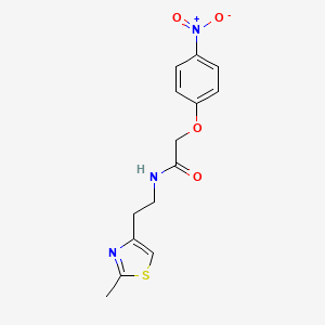 molecular formula C14H15N3O4S B11352928 N-[2-(2-methyl-1,3-thiazol-4-yl)ethyl]-2-(4-nitrophenoxy)acetamide 