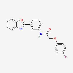molecular formula C21H15FN2O3 B11352994 N-[3-(1,3-benzoxazol-2-yl)phenyl]-2-(4-fluorophenoxy)acetamide 