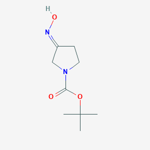 molecular formula C9H16N2O3 B011353 N-Boc-3-pyrrolidinone Oxime CAS No. 109384-18-1