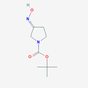 molecular formula C9H16N2O3 B011353 叔丁基-3-(羟亚氨基)吡咯烷-1-羧酸酯 CAS No. 109384-18-1