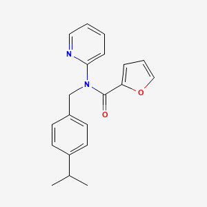 molecular formula C20H20N2O2 B11353012 N-[4-(propan-2-yl)benzyl]-N-(pyridin-2-yl)furan-2-carboxamide 