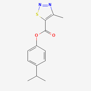 molecular formula C13H14N2O2S B11353114 4-(Propan-2-yl)phenyl 4-methyl-1,2,3-thiadiazole-5-carboxylate CAS No. 898520-00-8