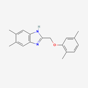 molecular formula C18H20N2O B11353194 2-[(2,5-dimethylphenoxy)methyl]-5,6-dimethyl-1H-benzimidazole CAS No. 1018163-13-7