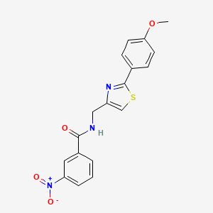 molecular formula C18H15N3O4S B11353221 N-{[2-(4-methoxyphenyl)-1,3-thiazol-4-yl]methyl}-3-nitrobenzamide 