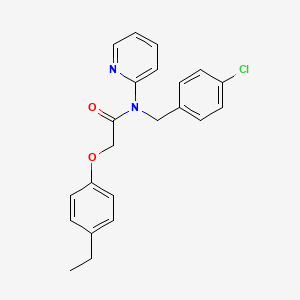 molecular formula C22H21ClN2O2 B11353335 N-(4-chlorobenzyl)-2-(4-ethylphenoxy)-N-(pyridin-2-yl)acetamide 