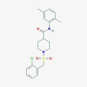 molecular formula C21H25ClN2O3S B11353388 1-[(2-chlorobenzyl)sulfonyl]-N-(2,5-dimethylphenyl)piperidine-4-carboxamide 