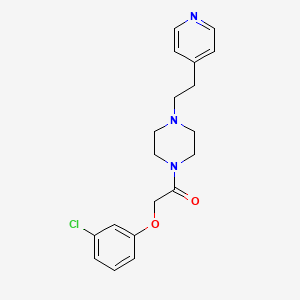 molecular formula C19H22ClN3O2 B11353460 2-(3-Chlorophenoxy)-1-{4-[2-(pyridin-4-yl)ethyl]piperazin-1-yl}ethanone 