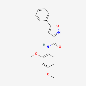 molecular formula C18H16N2O4 B11353793 N-(2,4-dimethoxyphenyl)-5-phenyl-1,2-oxazole-3-carboxamide 