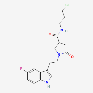 molecular formula C18H21ClFN3O2 B11353860 N-(3-chloropropyl)-1-[2-(5-fluoro-1H-indol-3-yl)ethyl]-5-oxopyrrolidine-3-carboxamide 