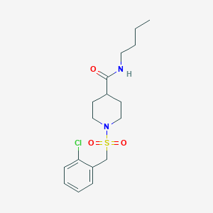molecular formula C17H25ClN2O3S B11353884 N-butyl-1-[(2-chlorobenzyl)sulfonyl]piperidine-4-carboxamide 