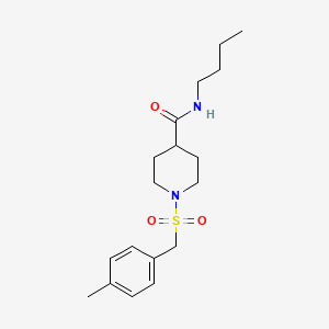 molecular formula C18H28N2O3S B11353966 N-butyl-1-[(4-methylbenzyl)sulfonyl]piperidine-4-carboxamide 