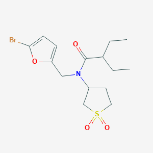 molecular formula C15H22BrNO4S B11355739 N-[(5-bromofuran-2-yl)methyl]-N-(1,1-dioxidotetrahydrothiophen-3-yl)-2-ethylbutanamide 