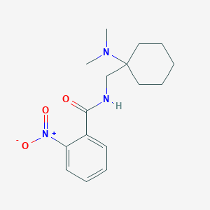 molecular formula C16H23N3O3 B11355802 N-{[1-(dimethylamino)cyclohexyl]methyl}-2-nitrobenzamide 